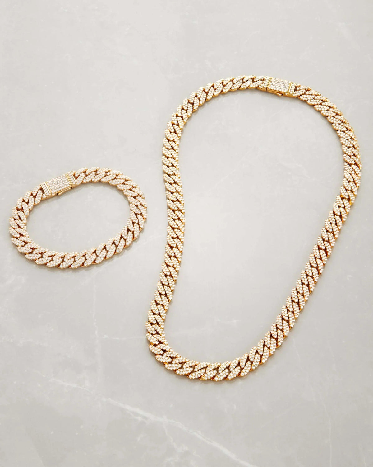 Iced Out Cuban Gold Set - 10mm - image 3