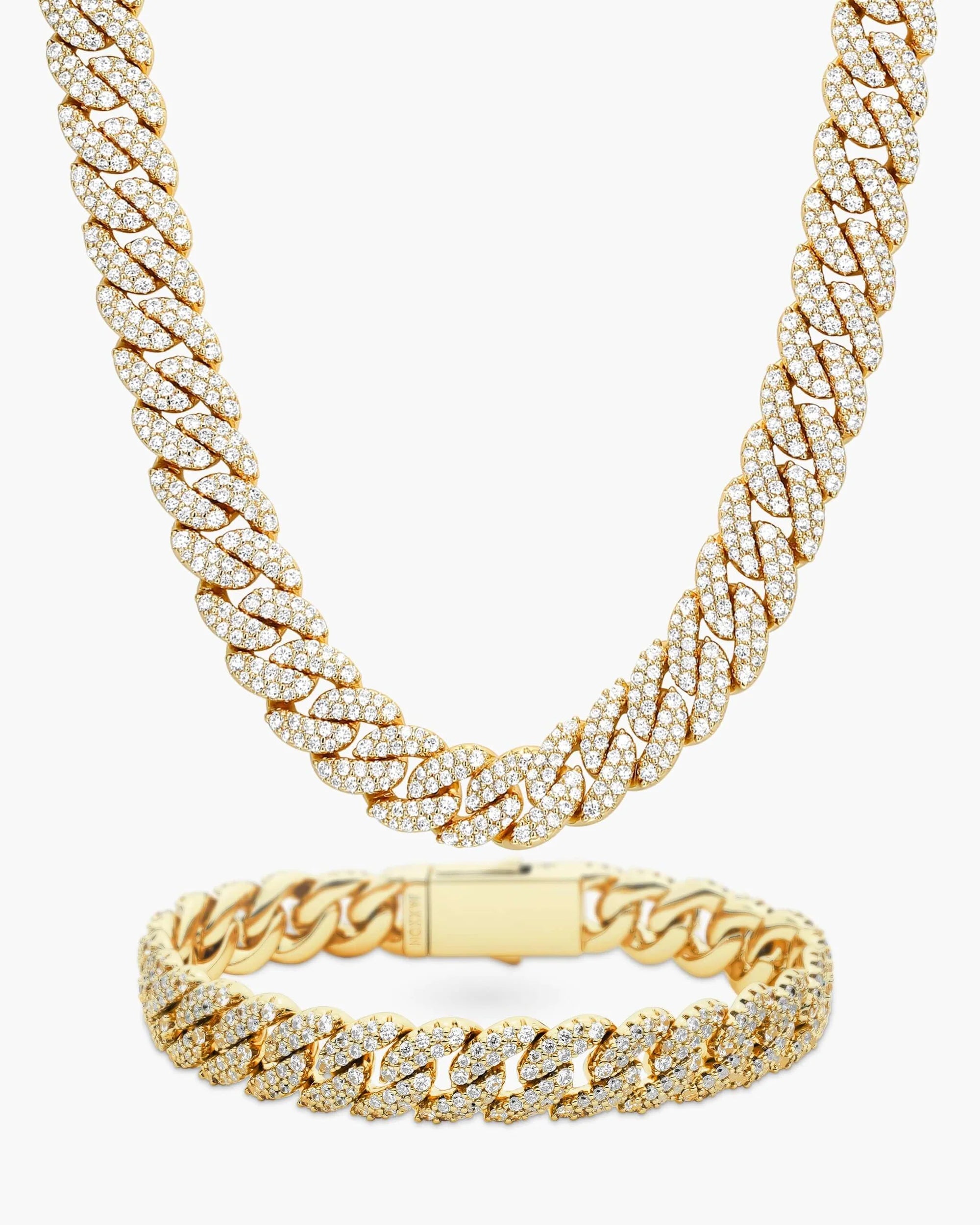 Iced Out Cuban Gold Set - 10mm - image 5