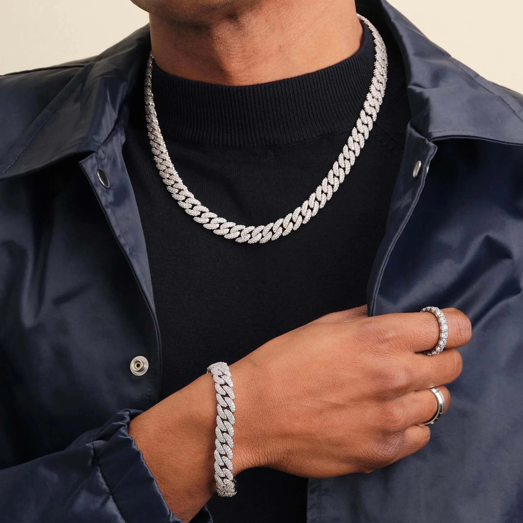 Iced Out Cuban Set - 10mm - image 1