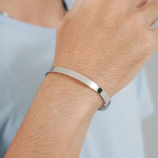 Silver Trendy Cuff Bracelet - image 1