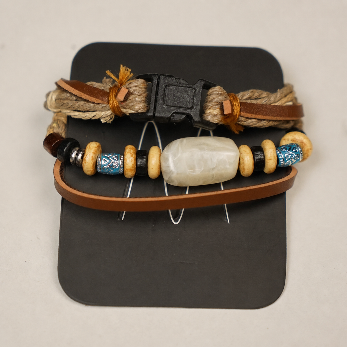 Turkish-Leather Bracelet Stack - image 4