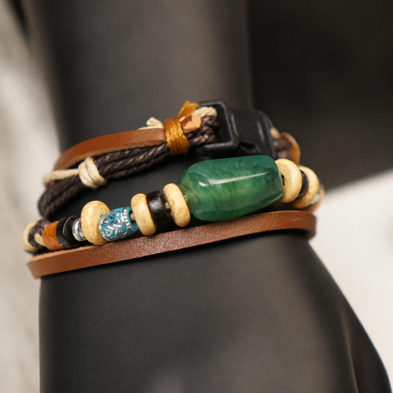 Turkish-Leather Bracelet Stack - image 5