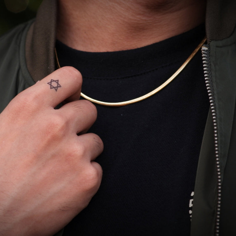 Gold Snake Chain & Bracelet Set 4mm - image 1