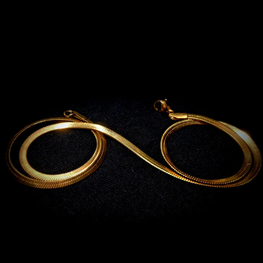 Gold Snake Chain & Bracelet Set 4mm - image 2