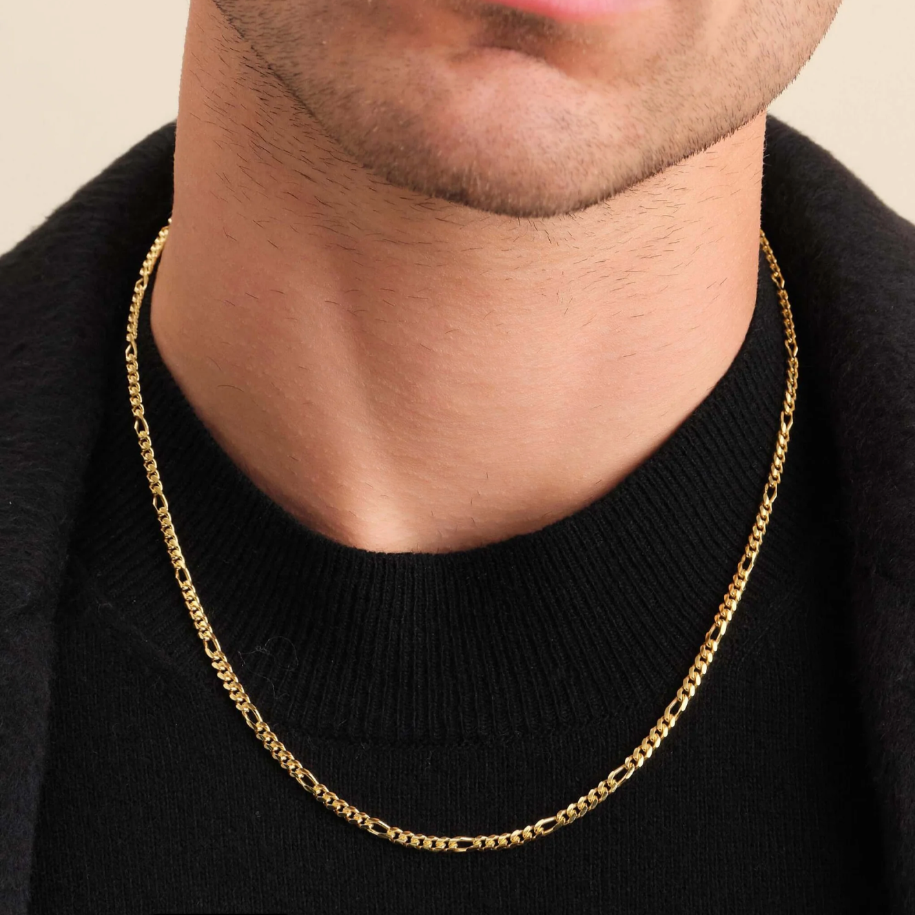 Golden Figaro Link Chain 4mm - image 1