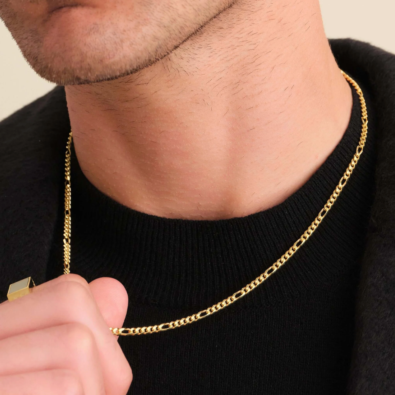 Golden Figaro Link Chain 4mm - image 3