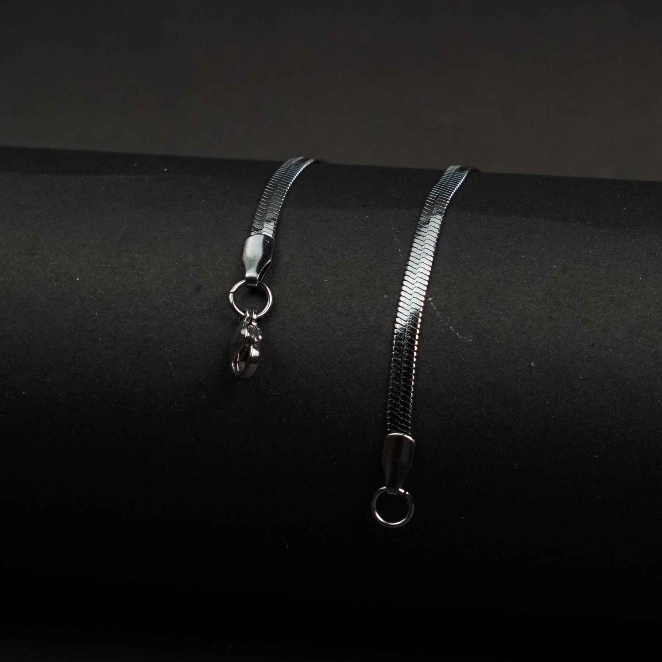 Silver Snake Chain & Bracelet Set 4mm - image 5
