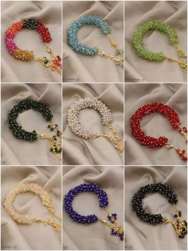Handmade Crystal Gajra Bracelet for Girls & Women