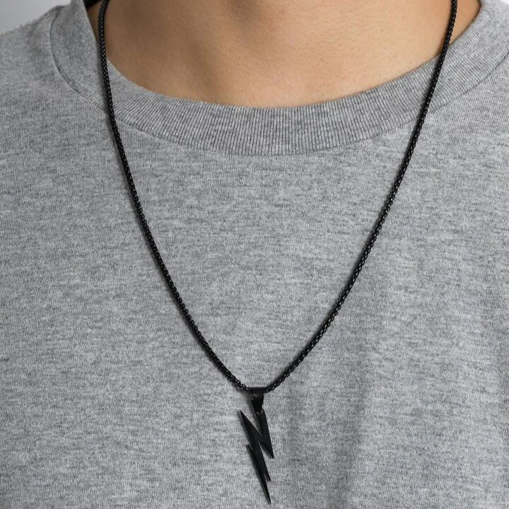 Black Lightening Pendent Necklace - image 1