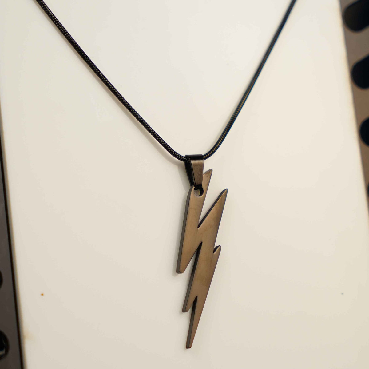 Black Lightening Pendent Necklace - image 2