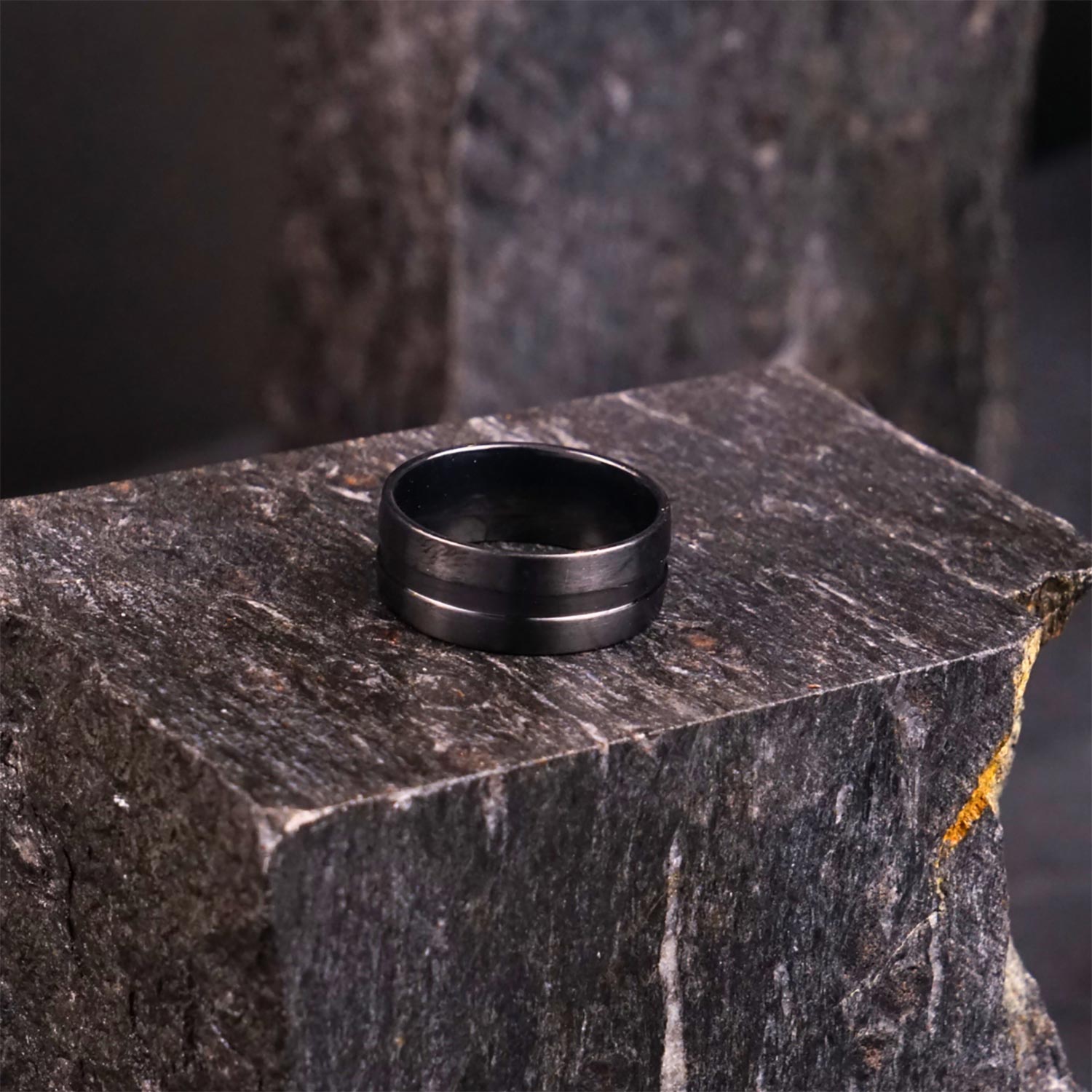 Black Band Ring - 8 mm - image 1