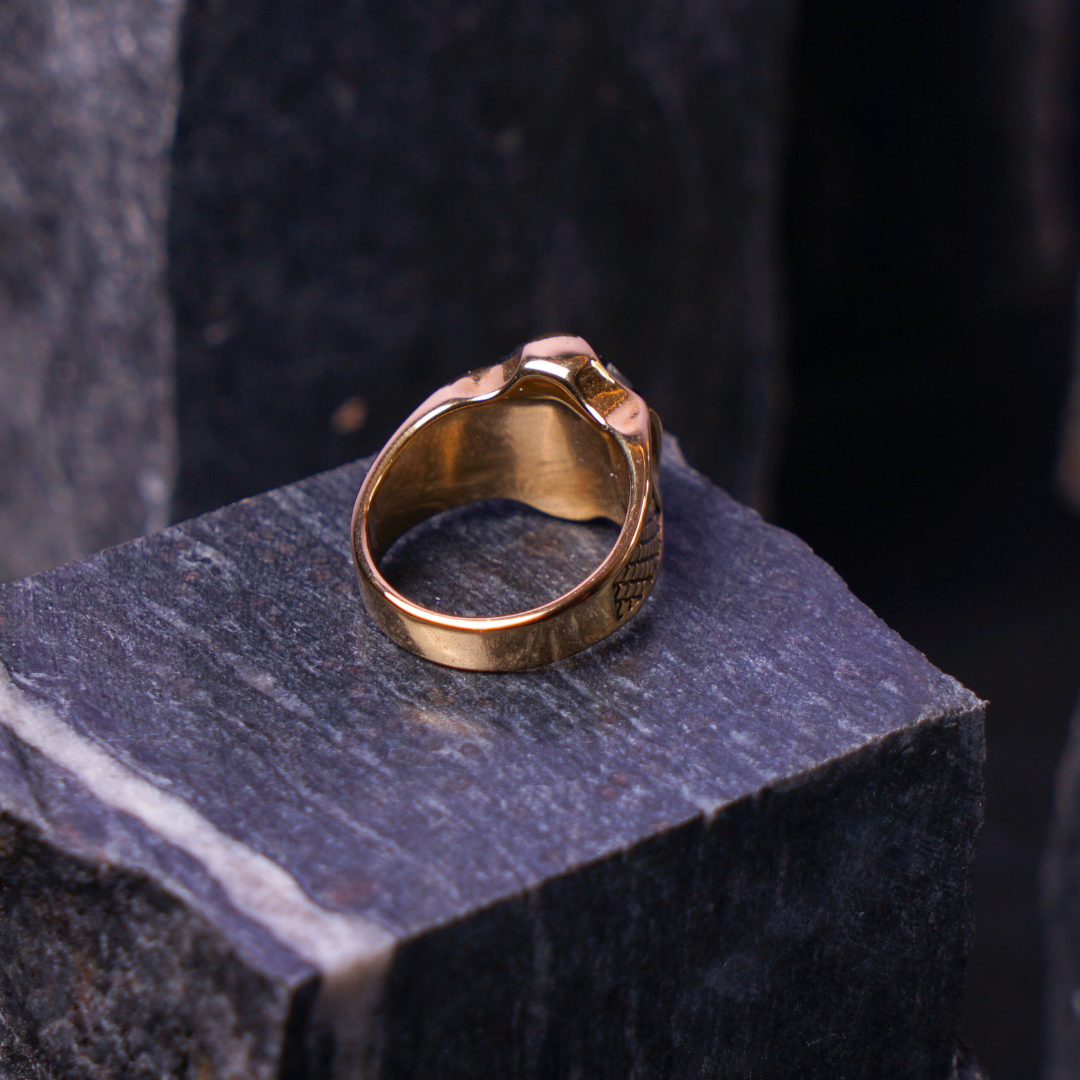 Golden Turkish Greek Ring - image 2