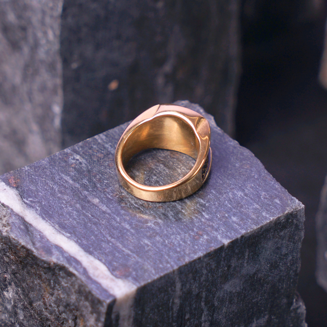 Golden Turkish Onyx Ring - image 2